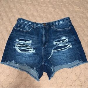 YMI distressed jean shorts